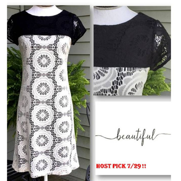 Maggy London Dresses & Skirts - Maggy London Lace Black Lined Dress